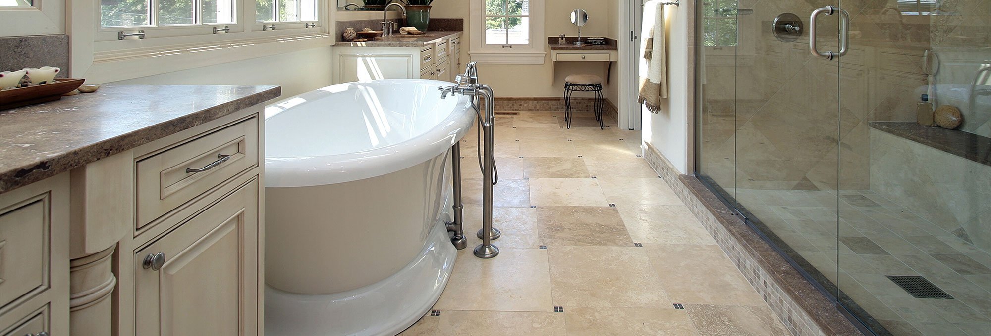 Bathroom Natural Stone Flooring Ideas